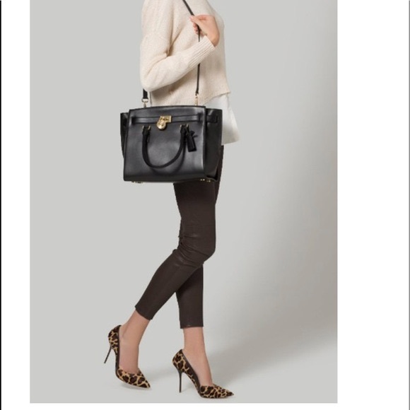 Michael Kors Handbags - Michael Kors Leather Large Hamilton Handbag Bag MK